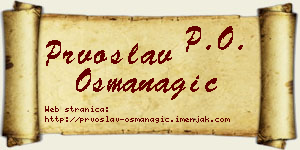 Prvoslav Osmanagić vizit kartica